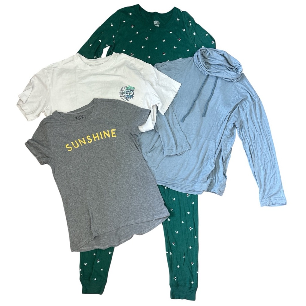 Women's sz Medium 5pc Bundle - Green, White, Gray, Blue